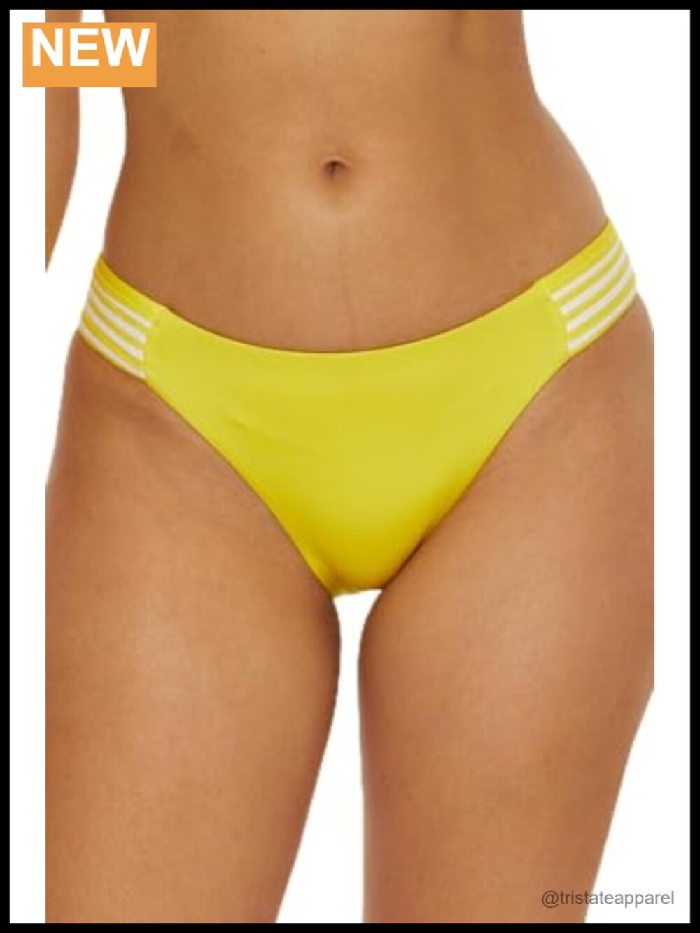 Pleated Tab Side Cheeky Bikini Bottoms Low Rise Swimwear